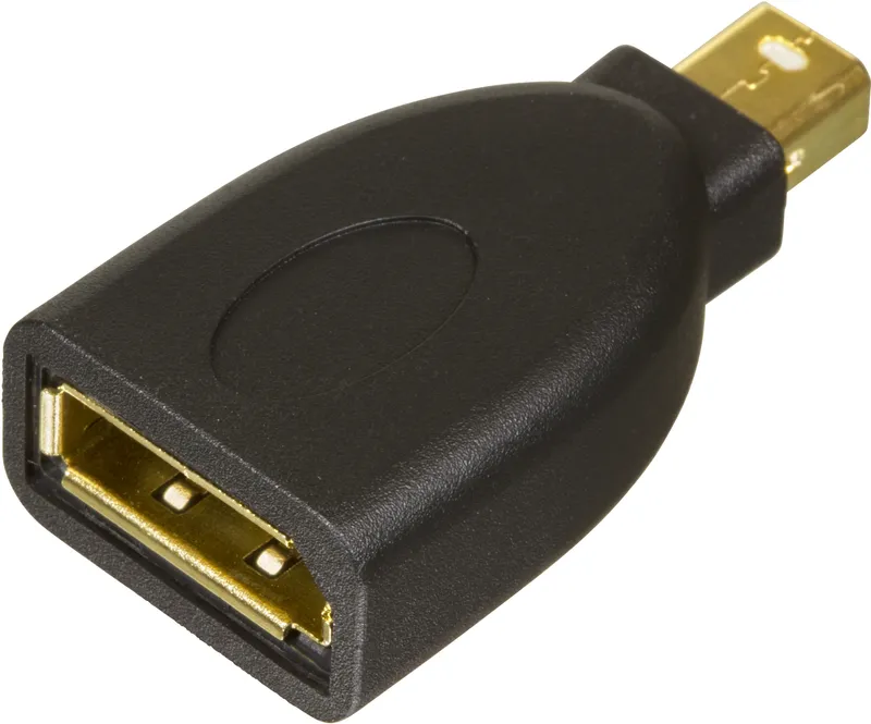 Bild 2 för DELTACO MDP-DP - DisplayPort-adapter - Mini DisplayPort (hane) till DisplayPort (hona) - svart