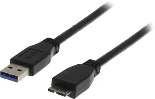 Produktfoto för DELTACO Micro USB 3.0, 1m, Svart