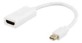 Produktfoto för Deltaco Mini DisplayPort till HDMI Adapter, 0,2m - Vit