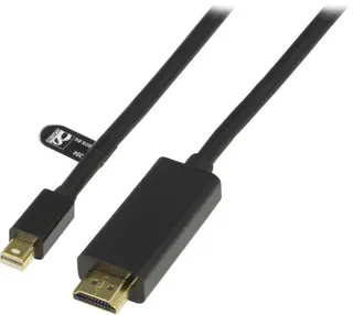 Produktfoto för DELTACO mini DisplayPort till HDMI-monitorkabel med ljud, 20-pin ha-19-pin ha,