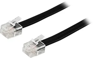 Produktfoto för Deltaco Modular cable RJ12/6C 3m, black