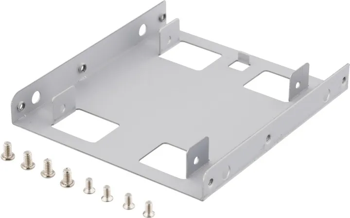 Alternativ bild 0 för Deltaco monteringsram, 2,5" HDD till 3,5", silver