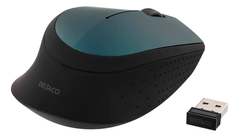 Bild 2 för Deltaco MS-461 - Mouse optical 2 buttons wireless USB Black/Grey - Mouse - Optic - 2 knappar - Svart