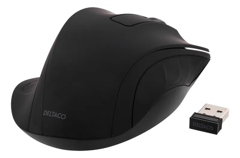 Bild 2 för Deltaco MS-710 - Mouse optical 3 buttons wireless USB Black - Mouse - Optic - 3 knappar - Svart