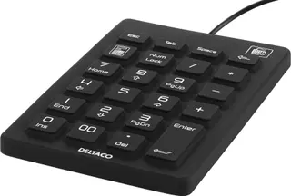 Produktfoto för Deltaco Numeric Keypad Silicone Black - Numpad - Svart