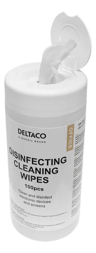 Produktfoto för Deltaco OFFICE antibacterial cleaning wipes