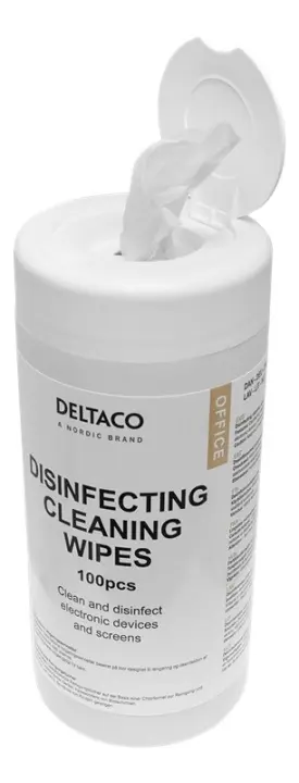 Produktfoto för Deltaco OFFICE antibacterial cleaning wipes