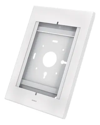 Produktfoto för DELTACO Office ARM-0501 - Hölje - för surfplatta - låsbar - plast, stål - matt vit - skärmstorlek: 9.7-12.9 - monteringsgränssnitt: 75 x 75 mm - väggmonterbar - för Apple 10.2-inch iPad  10.5-inch iPad Air  10.5-inch iPad Pro  Samsung Galaxy Tab A