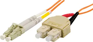 Produktfoto för DELTACO OM1 fiberkabel, LC - SC, duplex, UPC, 62,5/125, 3m, orange