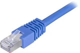 Produktfoto för DELTACO - Patch-kabel - RJ-45 (hane) till RJ-45 (hane) - 1 m - FTP - CAT 6 - blå