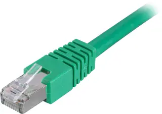 Produktfoto för DELTACO - Patch-kabel - RJ-45 (hane) till RJ-45 (hane) - 1 m - FTP - CAT 6 - grön