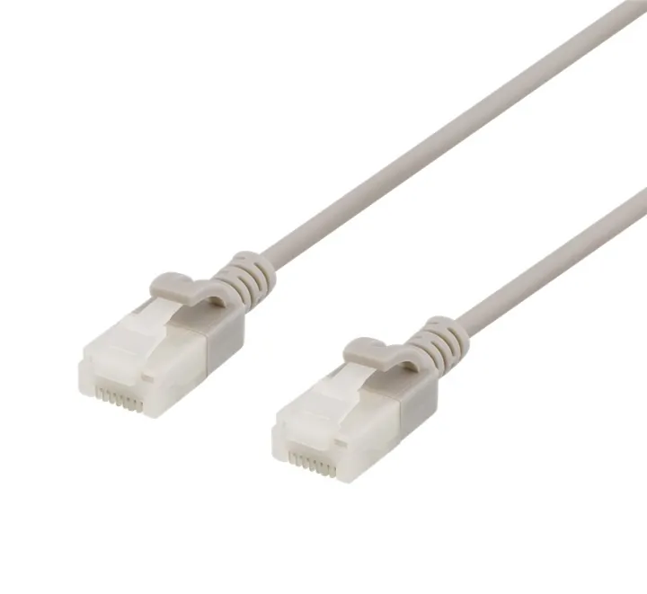 Alternativ bild 0 för DELTACO - Patch-kabel - RJ-45 (hane) till RJ-45 (hane) - 1 m - UTP - CAT 6a - halogenfri, formpressad, hakfri - grå