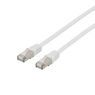 Produktfoto för DELTACO - Patch-kabel - RJ-45 (hane) till RJ-45 (hane) - 10 m - F/UTP (folieöverdraget oskärmat tvinnat par) - CAT 6a - halogenfri, formpressad - vit