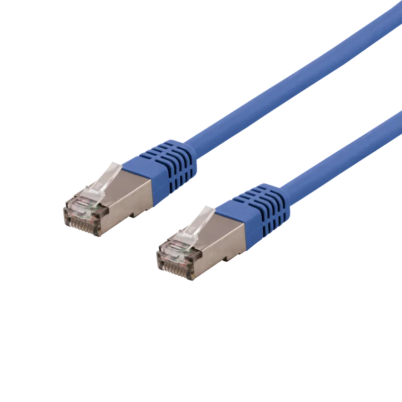 Bild 1 för DELTACO - Patch-kabel - RJ-45 (hane) till RJ-45 (hane) - 2 m - U/FTP - CAT 6a - halogenfri, formpressad - blå