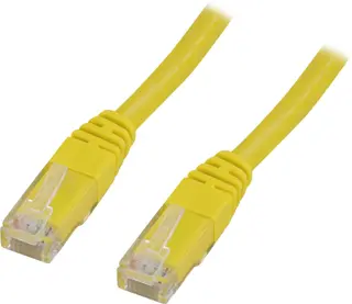 Produktfoto för DELTACO - Patch-kabel - RJ-45 (hane) till RJ-45 (hane) - 2 m - UTP - CAT 6 - gul
