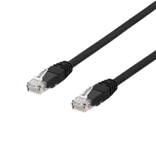 Produktfoto för DELTACO - Patch-kabel - RJ-45 (hane) till RJ-45 (hane) - 3 m - UTP - CAT 6 - halogenfri - svart