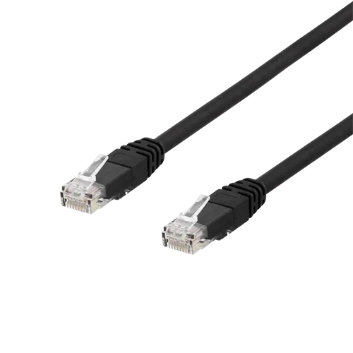 Alternativ bild 0 för DELTACO - Patch-kabel - RJ-45 (hane) till RJ-45 (hane) - 3 m - UTP - CAT 6 - halogenfri - svart