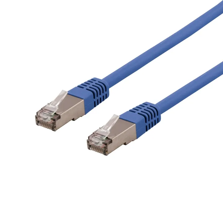 Alternativ bild 0 för DELTACO - Patch-kabel - RJ-45 (hane) till RJ-45 (hane) - 30 cm - U/FTP - CAT 6a - halogenfri, formpressad - blå
