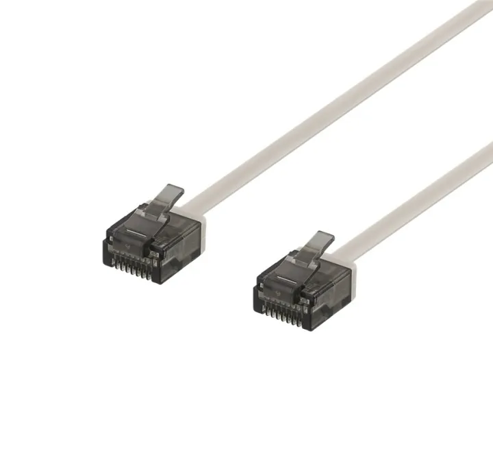 Alternativ bild 0 för DELTACO - Patch-kabel - RJ-45 (hane) till RJ-45 (hane) - 30 cm - UTP - CAT 6a - halogenfri, formpressad, platt - grå