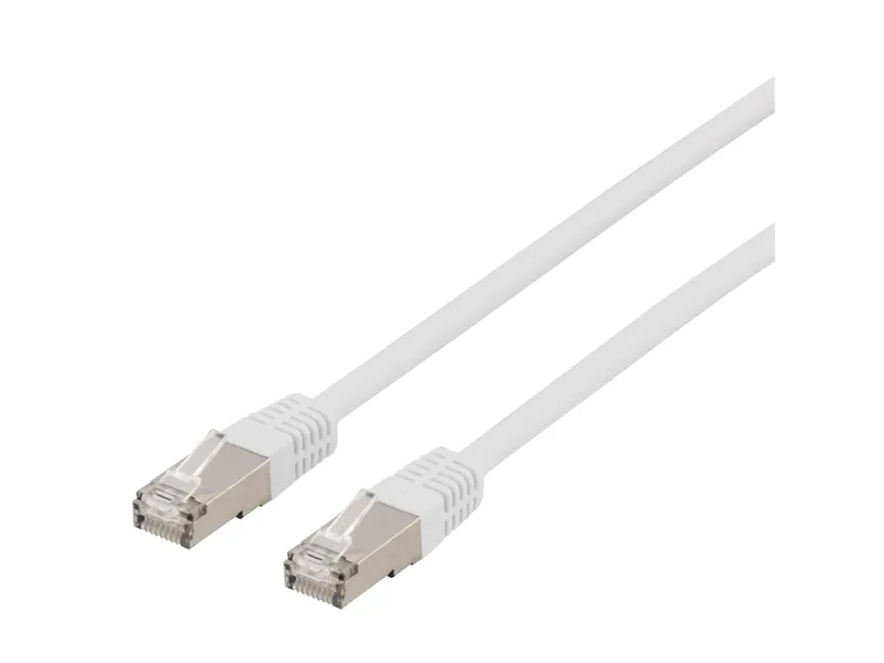 Alternativ bild 0 för DELTACO - Patch-kabel - RJ-45 (hane) till RJ-45 (hane) - 50 cm - F/UTP (folieöverdraget oskärmat tvinnat par) - CAT 6a - halogenfri, formpressad - vit