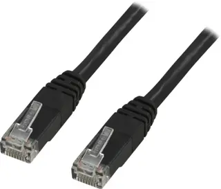 Produktfoto för DELTACO - Patchkabel - RJ-45 (han) till RJ-45 (han) - 1,5 m - UTP - CAT 6 - sort