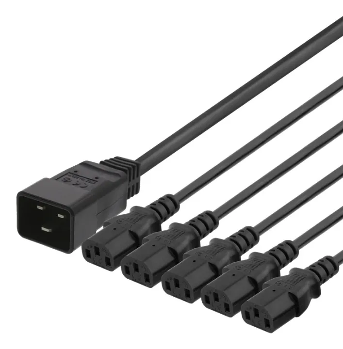 Alternativ bild 0 för Deltaco Power Cable Iec C20 To 5x Iec C13 2m
