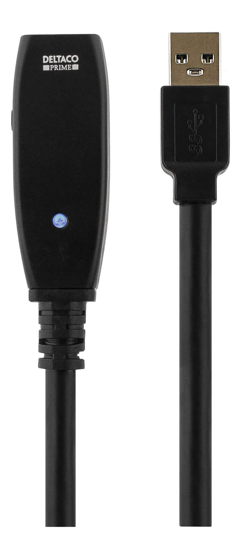 Bild 2 för DELTACO PRIME aktiv USB 3.0-förlängningskabel, ha - ho, svart, 2m
