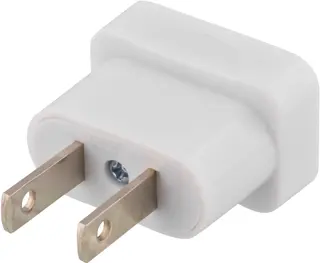 Produktfoto för Deltaco reseadapter, EU till US, ojordad, 110-250V, 10A, vit