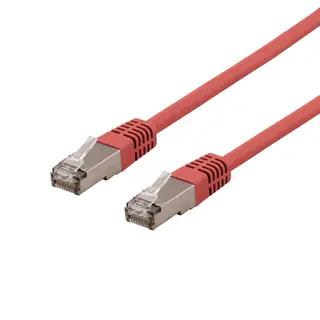 Produktfoto för Deltaco S/FTP Cat6 patch cable 0.3m 250MHz Deltacertified LSZH red