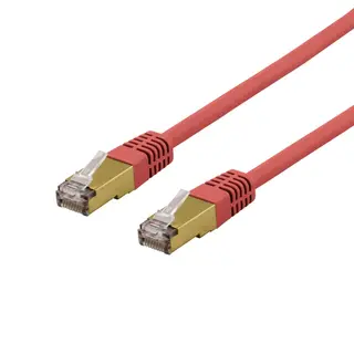 Produktfoto för Deltaco S/FTP Cat6a patch cable 1.5m 500MHz Deltacertified LSZH red