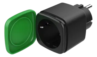 Produktfoto för DELTACO SH-OP01 - Smart kontakt - trådlös - 802.11b/g/n - 2.4 Ghz - svart, grön