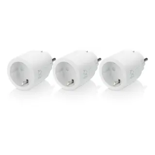 Produktfoto för DELTACO SH-P01 - Smart kontakt - trådlös - 802.11b/g/n - 2.4 Ghz - vit (paket om 3)