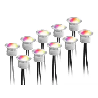 Produktfoto för DELTACO SMART HOME SH-DLK01 - Altanlampa - 0.7 W - 16 miljoner färger/varmvitt ljus - 2700 K - silver (paket om 10)