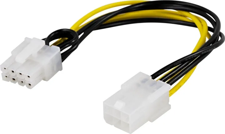 Alternativ bild 0 för Deltaco Ssi-61 1,000m 6-stifts Pci Express-ström Hane 8-stifts Pci Express-ström Hona