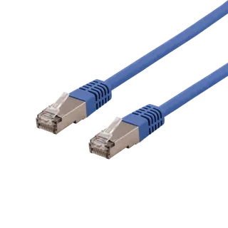 Produktfoto för DELTACO STP-63BAU - Patch-kabel - RJ-45 (hane) till RJ-45 (hane) - 3 m - U/FTP - CAT 6a - halogenfri, formpressad - blå