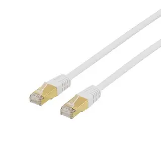 Produktfoto för DELTACO STP-73 - Patch-kabel - RJ-45 (hane) till RJ-45 (hane) - 3 m - SFTP - CAT 7 - halogenfri - vit