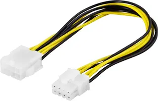 Produktfoto för Deltaco Strömadapter 0.25m Ström 8-stifts Eps12v Hane Ström 8-stifts Eps12v Hona