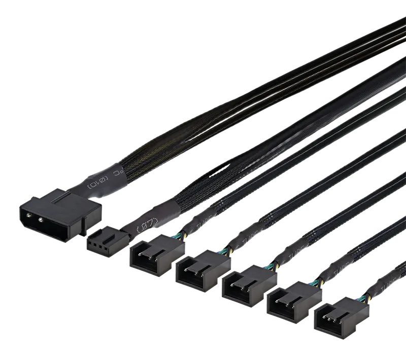 Bild 1 för DELTACO - Strömdelare - 4-stifts PWM (hona) till 4-stifts PWM (hane) - 45 cm