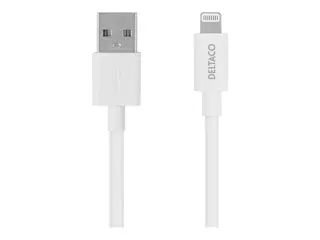 Produktfoto för DELTACO synk/laddkabel, 3 m , MFI, USB Typ A - Lightning