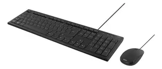 Produktfoto för DELTACO Tangentbords-kit med mus, PAN Nordisk layout, USB, svart