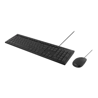 Produktfoto för DELTACO Tangentbords-kit med mus, PAN Nordisk layout, USB, svart
