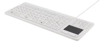 Produktfoto för DELTACO TB-506 - Tangentbord - med pekplatta - USB - Nordisk - vit