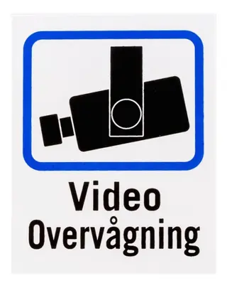 Produktfoto för DELTACO - Tecken - videoövervakning - 80 x 100 mm - plast (paket om 2)