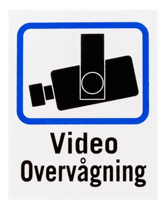 Alternativ bild 0 för DELTACO - Tecken - videoövervakning - 80 x 100 mm - plast (paket om 2)