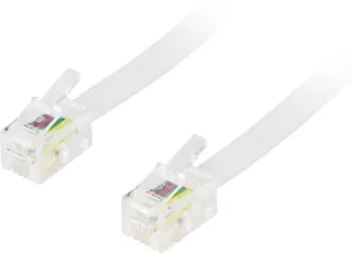 Produktfoto för Deltaco Telefonkabel 5m 4p4c 4p4c