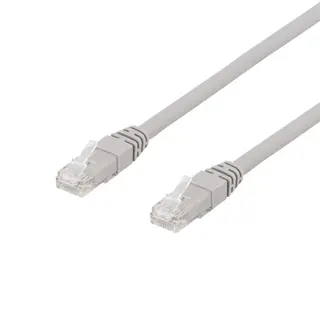 Produktfoto för DELTACO TP-60AU - Patch-kabel - RJ-45 (hane) till RJ-45 (hane) - 50 cm - UTP - CAT 6a - halogenfri - grå