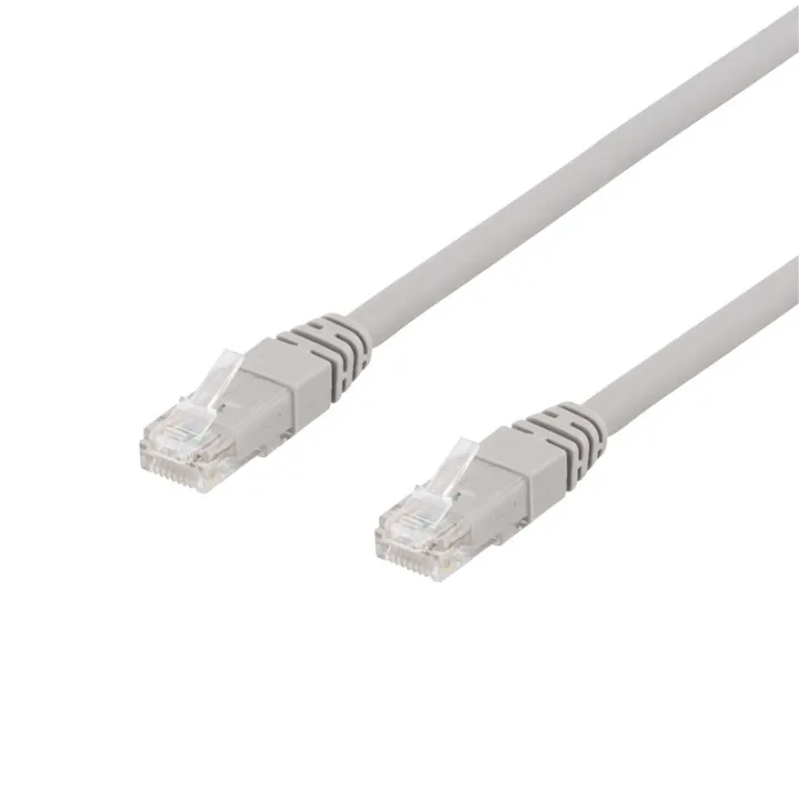 Alternativ bild 0 för DELTACO TP-60AU - Patch-kabel - RJ-45 (hane) till RJ-45 (hane) - 50 cm - UTP - CAT 6a - halogenfri - grå