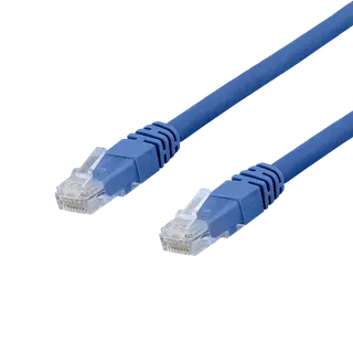 Produktfoto för DELTACO TP-61BAU - Patch-kabel - RJ-45 (hane) till RJ-45 (hane) - 1 m - UTP - CAT 6a - halogenfri, formpressad - blå