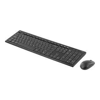 Produktfoto för Deltaco trådlöst tangentbord och mus, USB, 10m, nordisk, svart