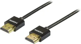 Produktfoto för DELTACO tunn HDMI-kabel, 1m, svart